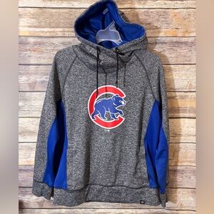 Chicago Cubs Game Day Ready Raglan Hoodie L Large Sweatshirt Baseball Pullover